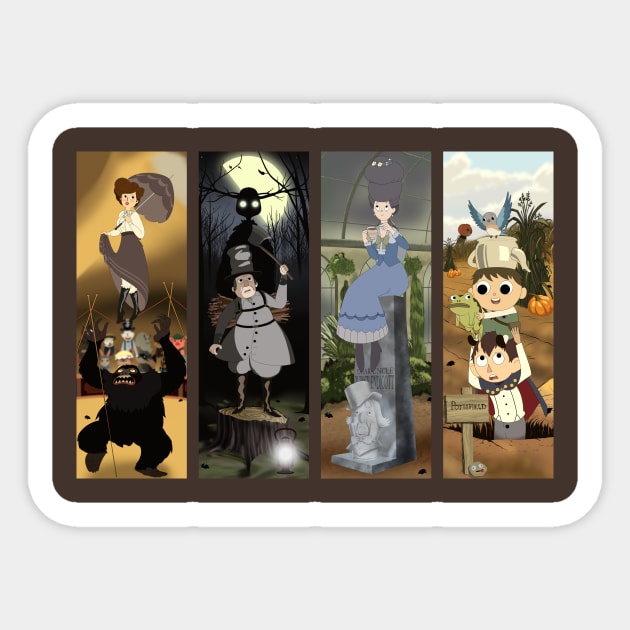 Over the Garden Wall Portraits Sticker by DJ O'Hea